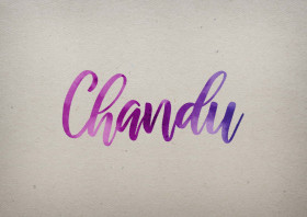 Chandu Watercolor Name DP