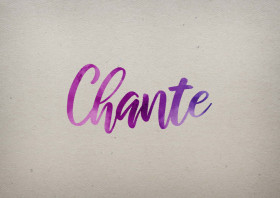 Chante Watercolor Name DP