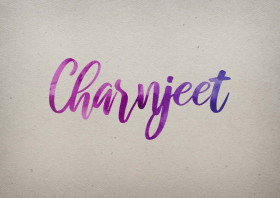Charnjeet Watercolor Name DP