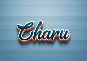 Cursive Name DP: Charu