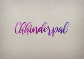 Chhinderpal Watercolor Name DP