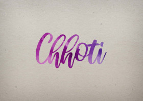 Chhoti Watercolor Name DP