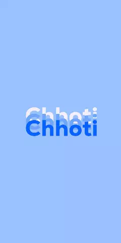 Name DP: Chhoti