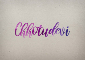 Chhotudevi Watercolor Name DP