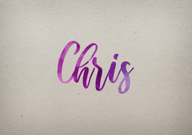 Chris Watercolor Name DP