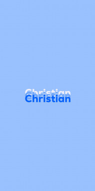 Name DP: Christian