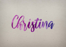 Christina Watercolor Name DP