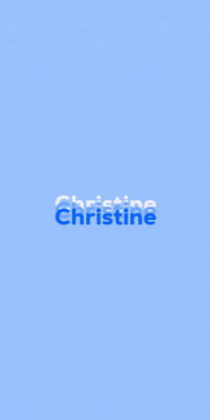 Name DP: Christine