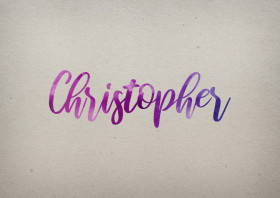 Christopher Watercolor Name DP