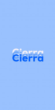 Name DP: Cierra
