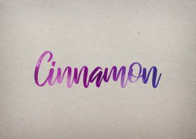 Cinnamon Watercolor Name DP
