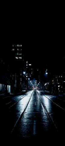 Cityscape Amoled Wallpaper with Black, Darkness & Night