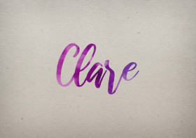 Clare Watercolor Name DP