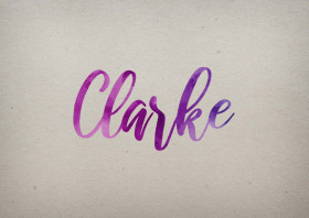 Clarke Watercolor Name DP