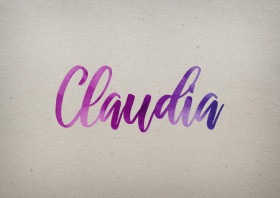 Claudia Watercolor Name DP
