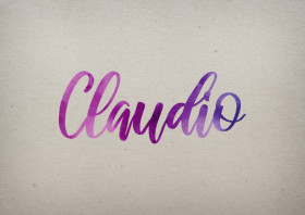 Claudio Watercolor Name DP