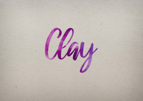 Clay Watercolor Name DP