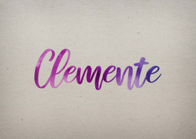 Clemente Watercolor Name DP