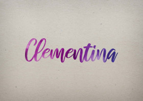 Clementina Watercolor Name DP