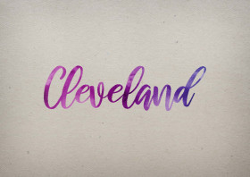 Cleveland Watercolor Name DP