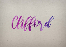 Clifford Watercolor Name DP