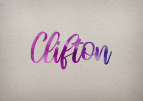 Clifton Watercolor Name DP