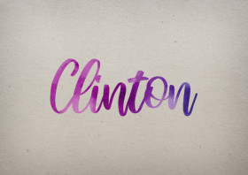 Clinton Watercolor Name DP