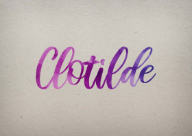 Clotilde Watercolor Name DP
