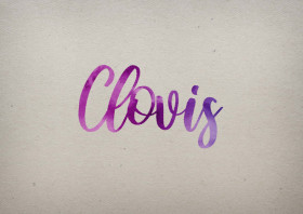 Clovis Watercolor Name DP