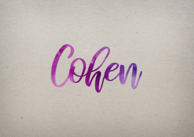 Cohen Watercolor Name DP