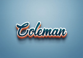 Cursive Name DP: Coleman