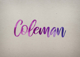 Coleman Watercolor Name DP