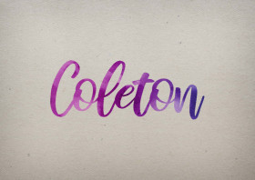 Coleton Watercolor Name DP