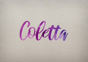 Coletta Watercolor Name DP