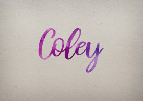 Coley Watercolor Name DP