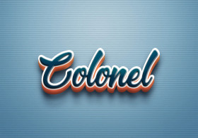 Cursive Name DP: Colonel