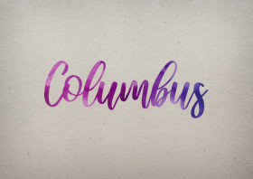 Columbus Watercolor Name DP