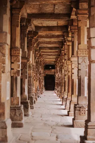 Columns at Qutub Minar complex, New Delhi