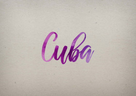 Cuba Watercolor Name DP