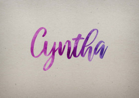 Cyntha Watercolor Name DP
