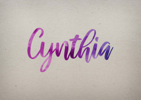 Cynthia Watercolor Name DP