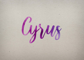 Cyrus Watercolor Name DP