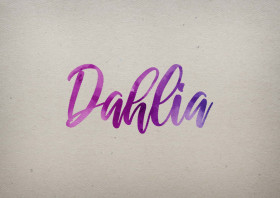 Dahlia Watercolor Name DP