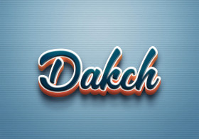 Cursive Name DP: Dakch