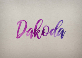 Dakoda Watercolor Name DP
