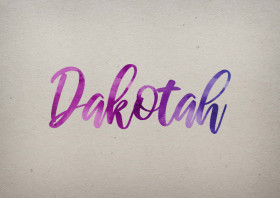 Dakotah Watercolor Name DP