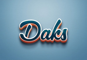 Cursive Name DP: Daks