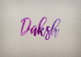 Daksh Watercolor Name DP