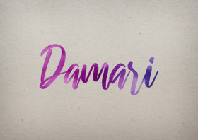 Damari Watercolor Name DP