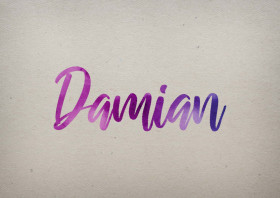 Damian Watercolor Name DP